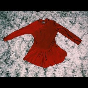 Red Figure Skating Competition Dress